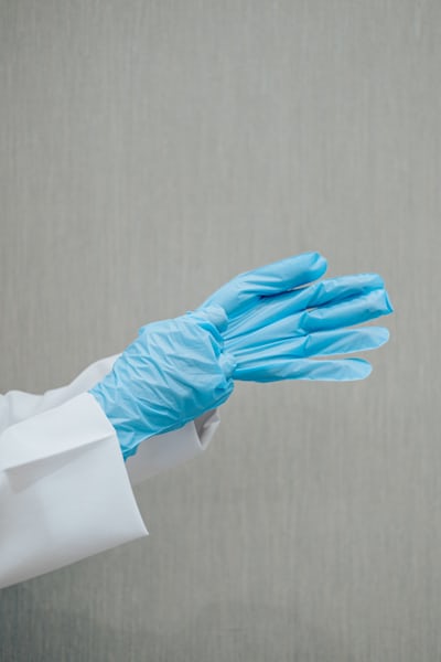 Different types of latex gloves
